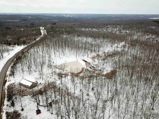 view of snowy aerial view