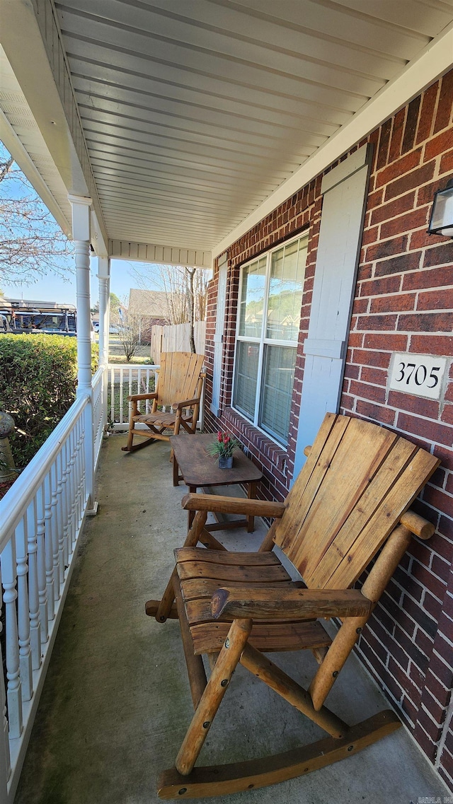 view of patio / terrace with covered porch