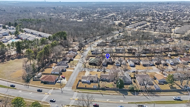 bird's eye view with a residential view