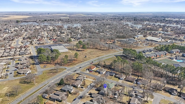 aerial view with a residential view