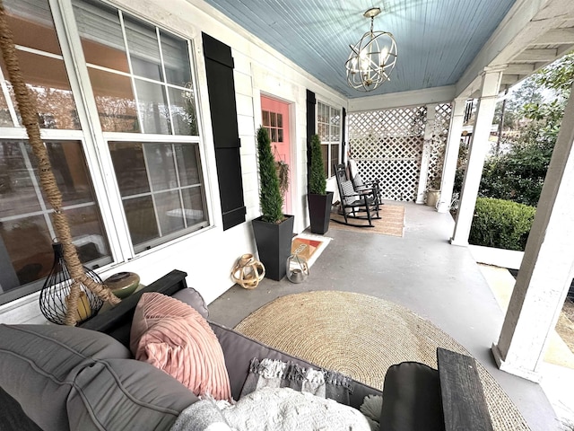 view of patio / terrace with a porch