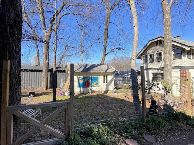 view of yard with fence private yard