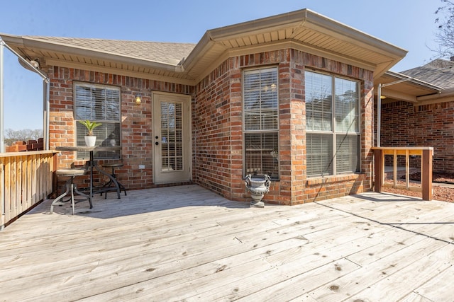 view of wooden deck