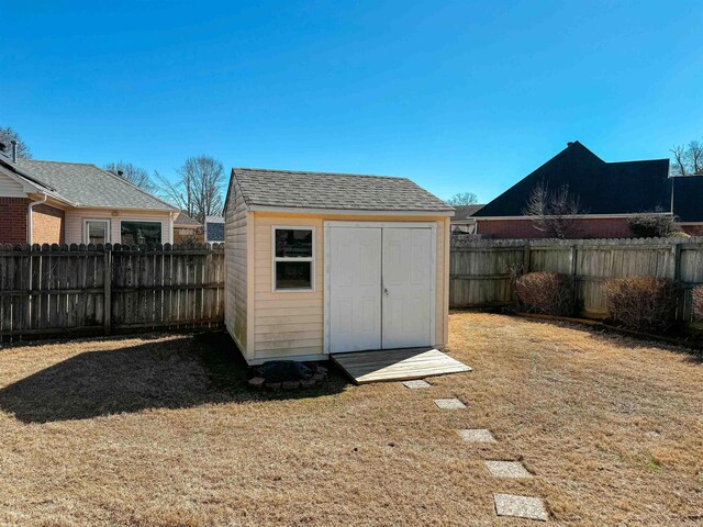 2407 Brittany, Searcy, AR 72143 - view of shed featuring a fenced backyard