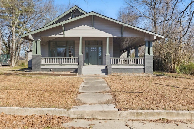 view of front of home with a porch