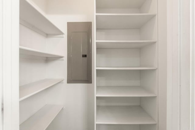 pantry with electric panel