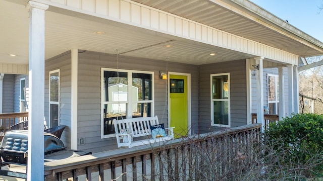 exterior space featuring a porch