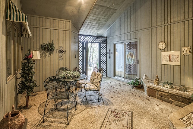 view of unfurnished dining area