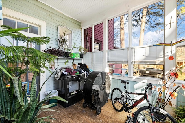 view of sunroom