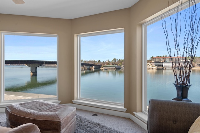 101 Long Island Dr Unit 202, Hot Springs National Park, AR 71913 - sunroom featuring a water view