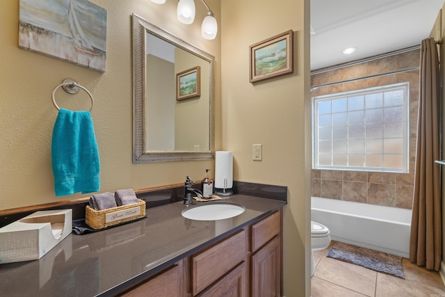 101 Long Island Dr Unit 202, Hot Springs National Park, AR 71913 - bathroom with tile patterned flooring, bathtub / shower combination, vanity, and toilet
