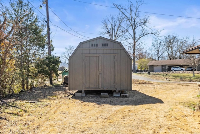 view of shed