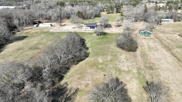 bird's eye view with a rural view