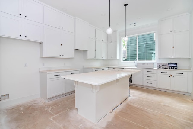 kitchen featuring white cabinets