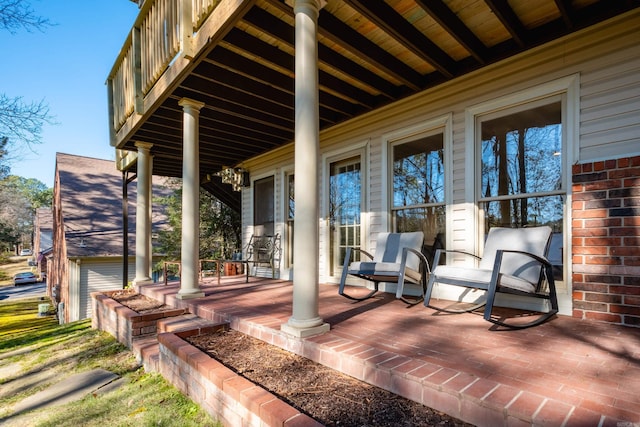 view of patio / terrace featuring a porch