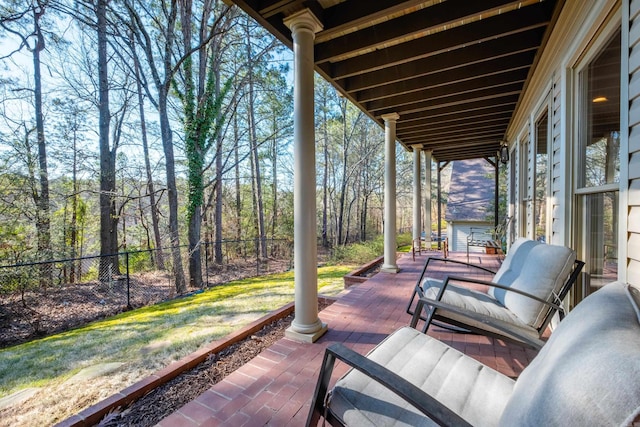 view of patio / terrace with fence