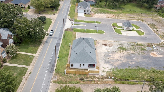 aerial view with a residential view