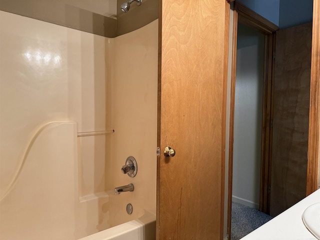full bathroom with bathtub / shower combination