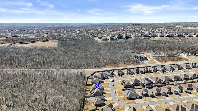 bird's eye view with a residential view