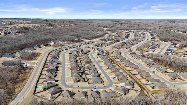 drone / aerial view featuring a residential view