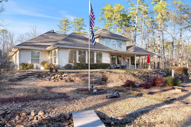 view of front of house with a porch