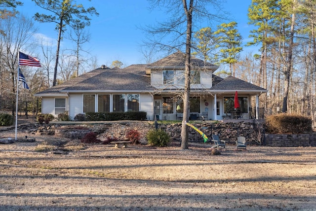 view of front of home with a porch