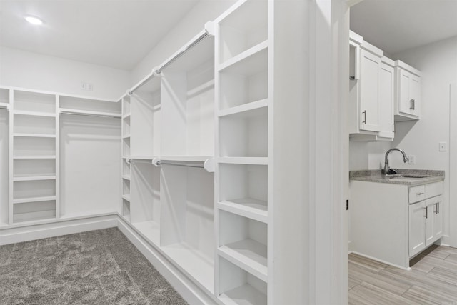 walk in closet featuring a sink