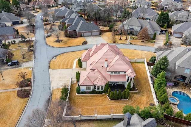 bird's eye view featuring a residential view