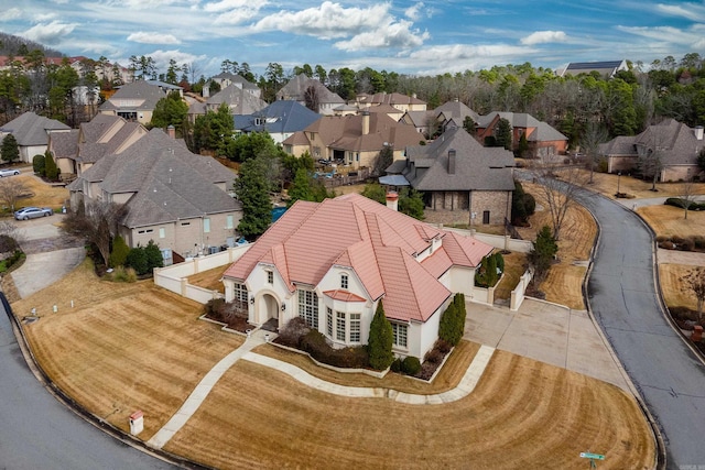 drone / aerial view featuring a residential view