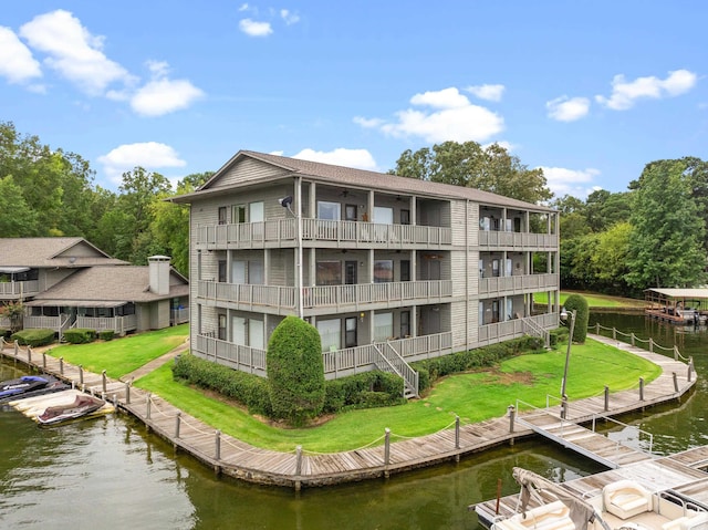 view of property featuring a water view