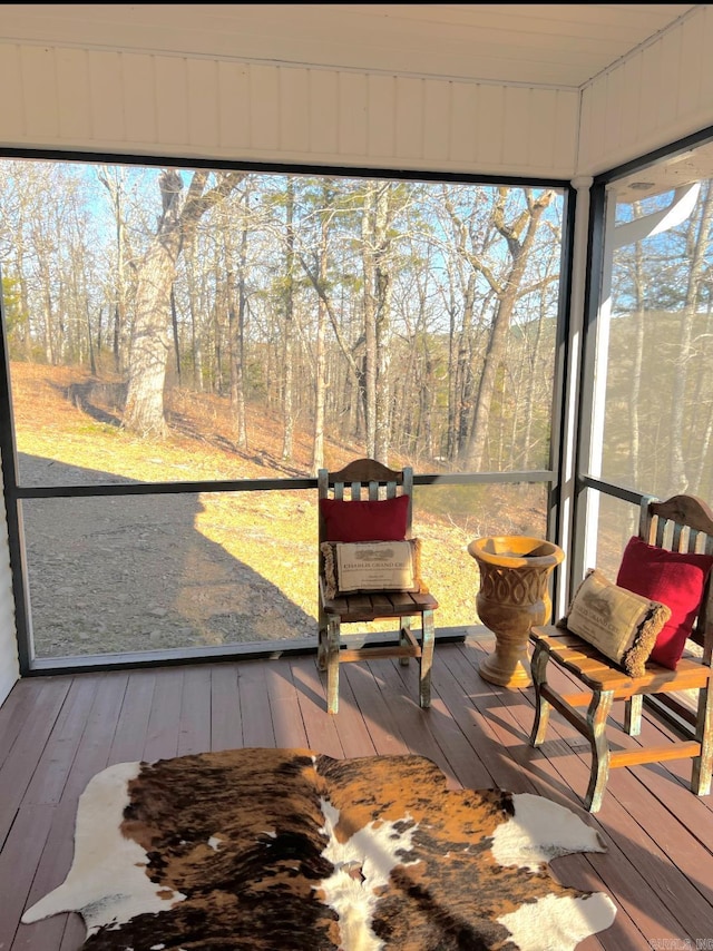 view of sunroom