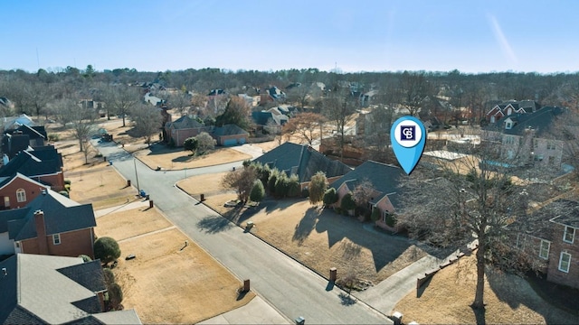 bird's eye view featuring a residential view