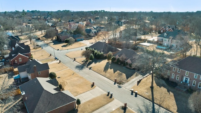 bird's eye view featuring a residential view