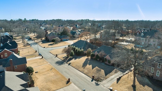 bird's eye view featuring a residential view