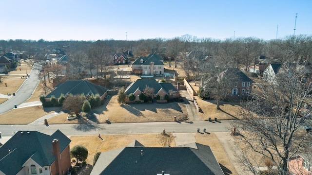 aerial view with a residential view