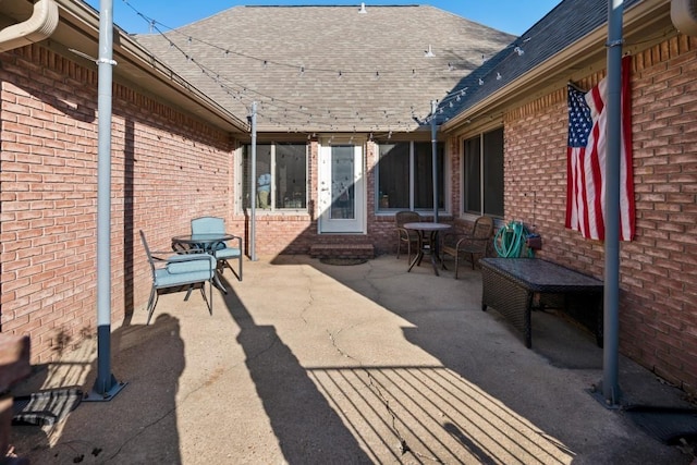 view of patio / terrace featuring entry steps