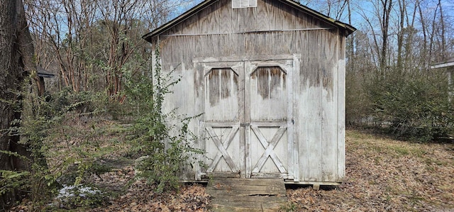 view of outbuilding featuring an outdoor structure