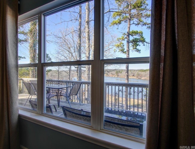 room details with a water view