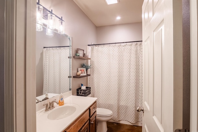 full bath with toilet and vanity