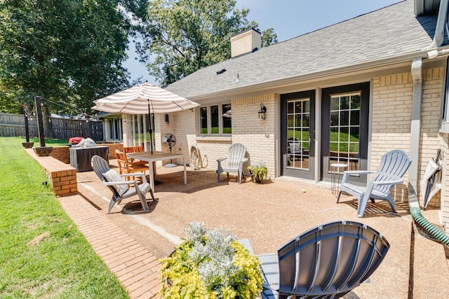 view of patio / terrace with fence