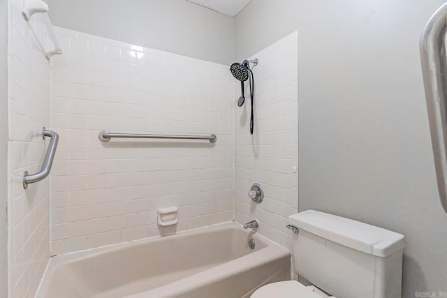 full bathroom featuring  shower combination and toilet