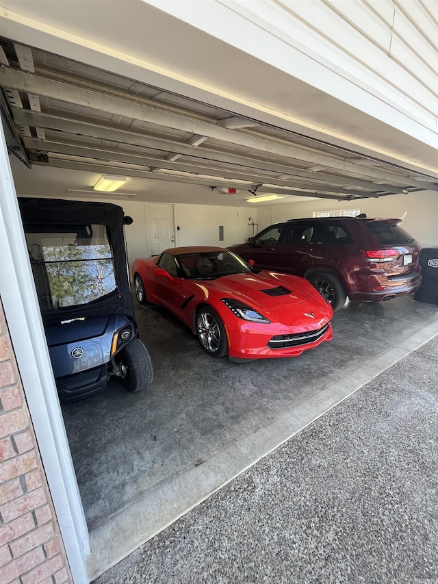 garage featuring a garage door opener