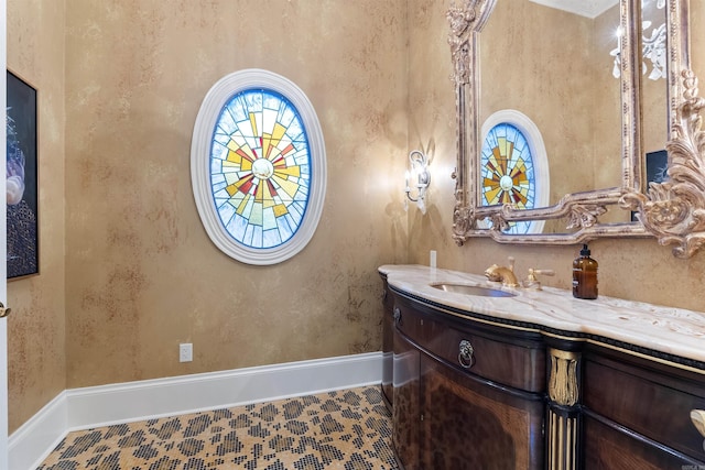 bathroom featuring vanity