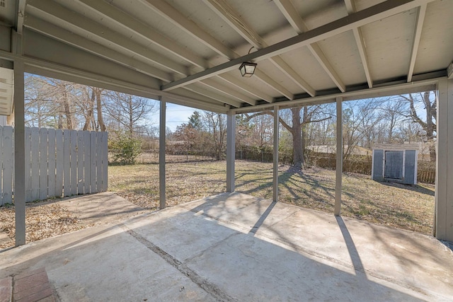 view of patio featuring a fenced backyard