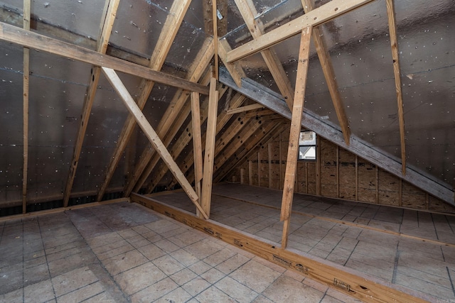 view of attic