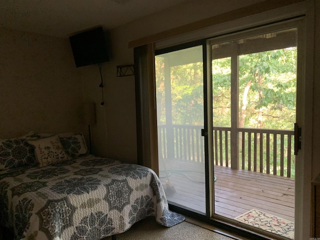 bedroom with access to outside