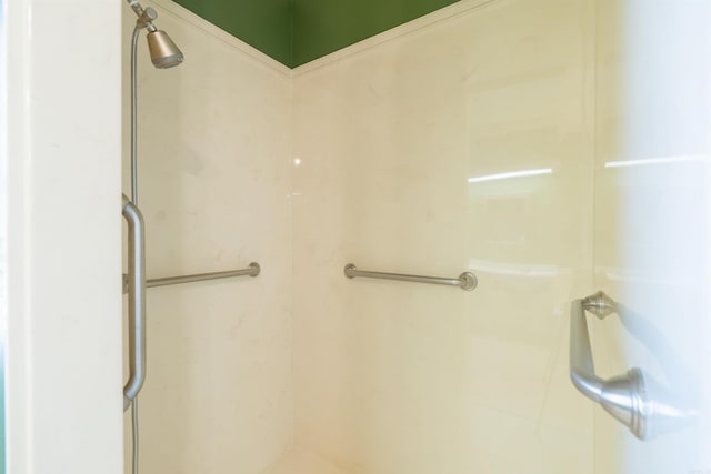 bathroom featuring walk in shower
