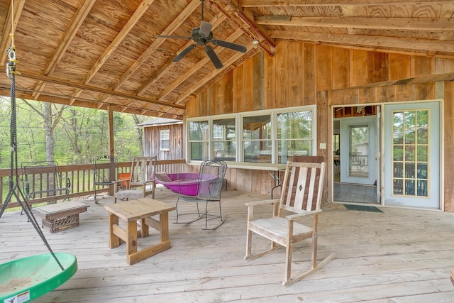 view of wooden deck