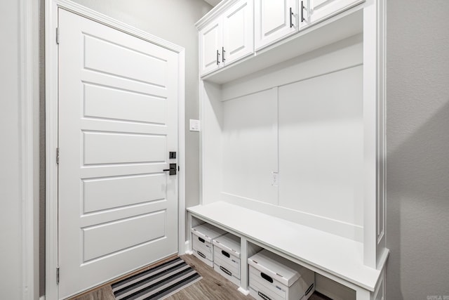 mudroom featuring wood finished floors