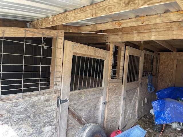 view of horse barn